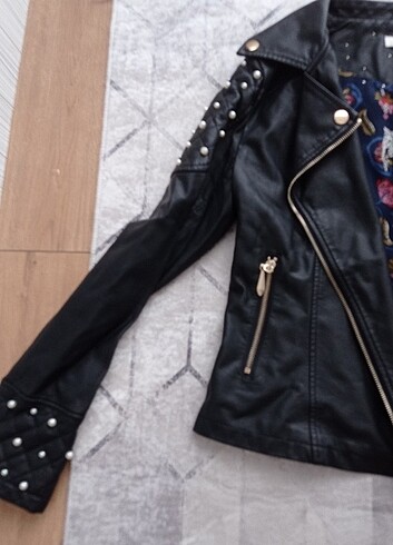 Koton deri ceket kısa  - Görsel 2