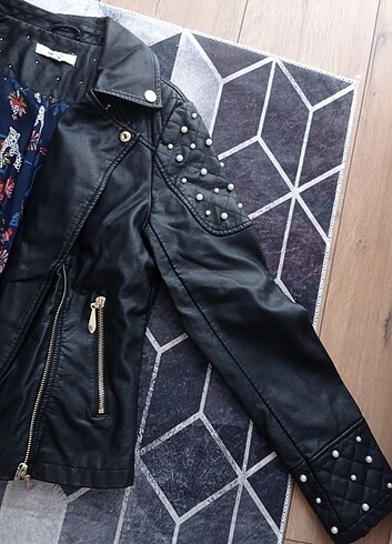 Koton deri ceket kısa  - Görsel 3
