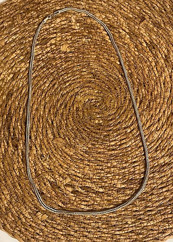 Tilki kuyruğu 925 gerçek gümüş erkek kolye - Görsel 2