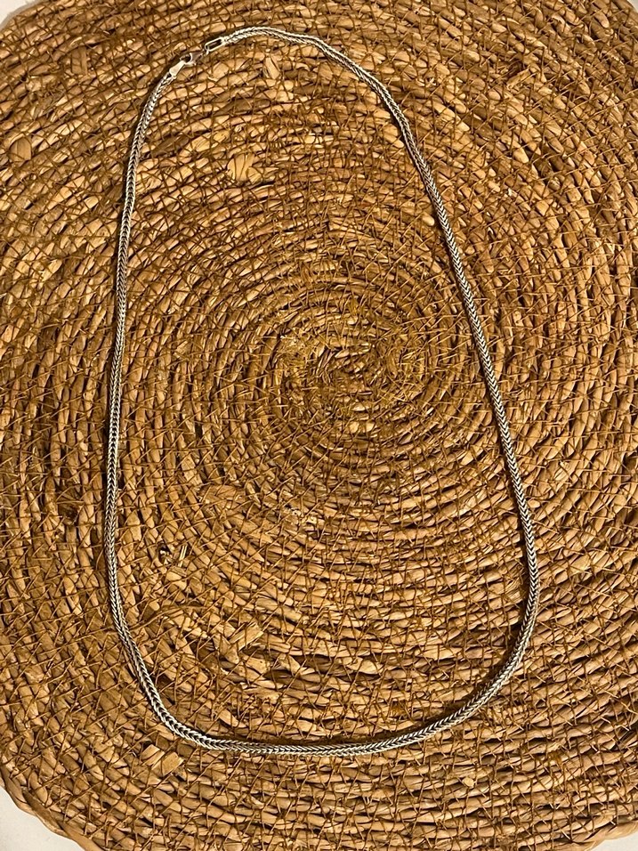 Tilki kuyruğu 925 gerçek gümüş erkek kolye - Görsel 2