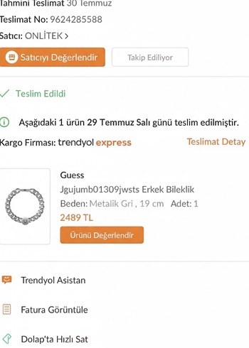 GUESS Aslan detaylı erkek Bileklik - Görsel 5
