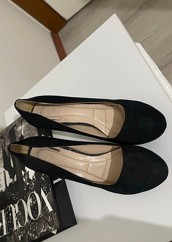 Siyah topuklu platform ayakkabı - Görsel 4