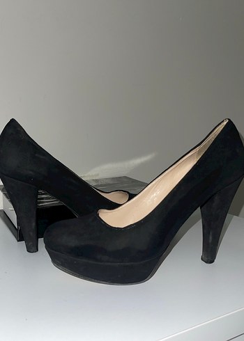 Siyah topuklu platform ayakkabı - Görsel 2