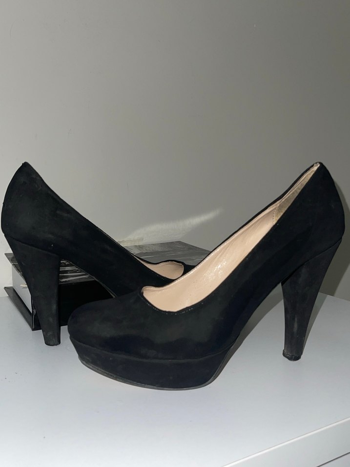 Siyah topuklu platform ayakkabı - Görsel 2