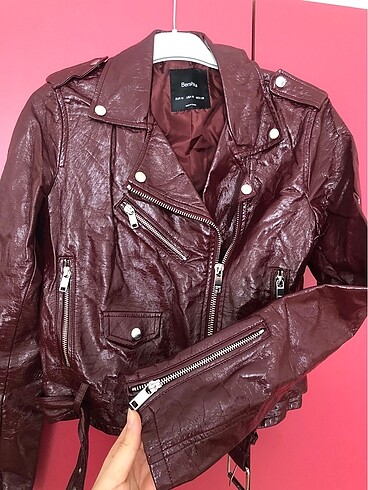 Bershka Bordo Ceket