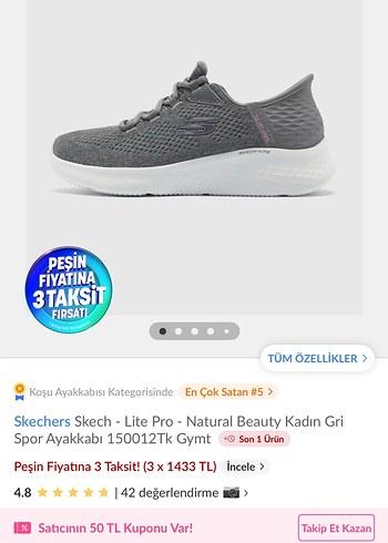 39 NUMARA SKECHERS KOLAY GİY ÇIKAR HANDS FREE AYAKKABI.SIFIR ORJ - Görsel 12