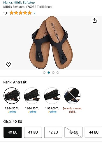 40 NUMARA KİFİDİS PARMAK ARASI TERLİK. SIFIR, ORJİNAL VE KENDİ K - Görsel 9