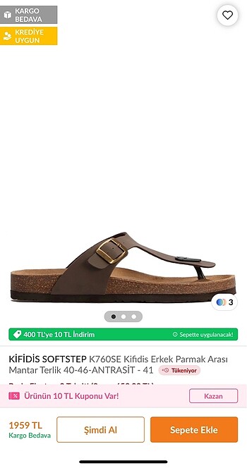 40 NUMARA KİFİDİS PARMAK ARASI TERLİK. SIFIR, ORJİNAL VE KENDİ K - Görsel 12