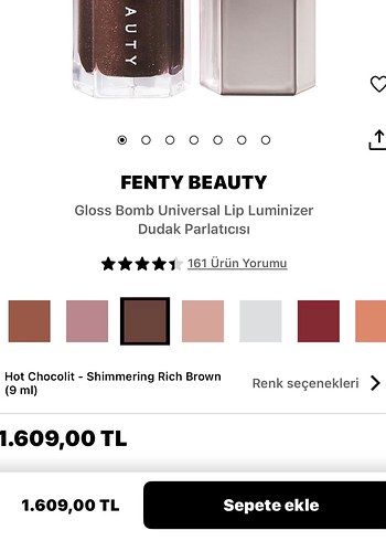 Fenty beauty hot chocolit lip gloss - Görsel 2