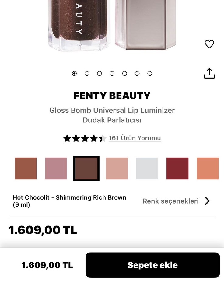 Fenty beauty hot chocolit lip gloss - Görsel 2