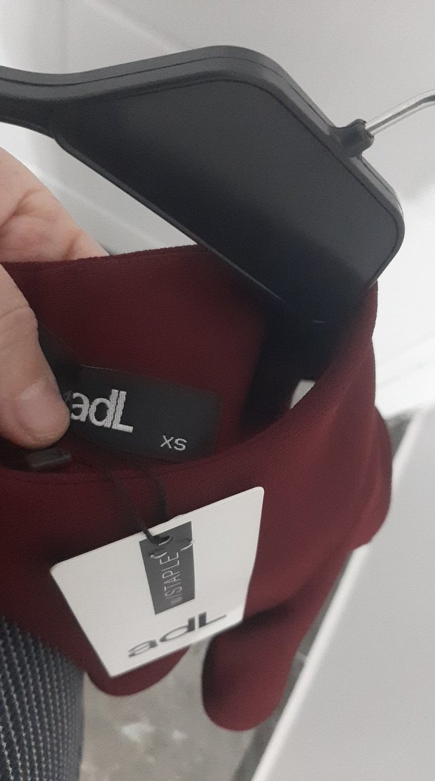 Bordo Kısa Kollu Fırfırlı Kadın elbise - Görsel 2