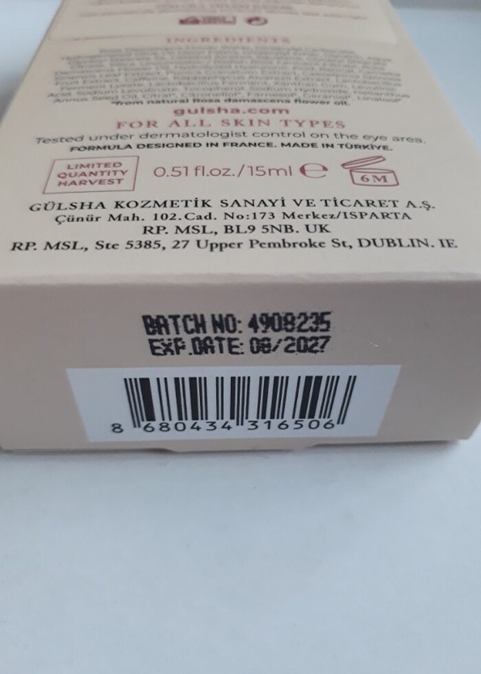 Gülsha Gül Özlü Göz Kremi 15 ml - Görsel 3