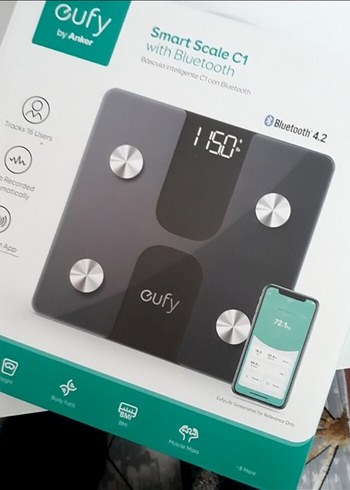 Beden Renk Eufy Akıllı Bluetooth Tartı C1 - Gri