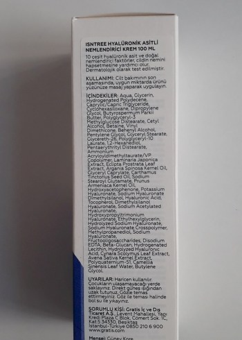 Diğer Isntree Hyaluronik Asit Nemlendirici Krem