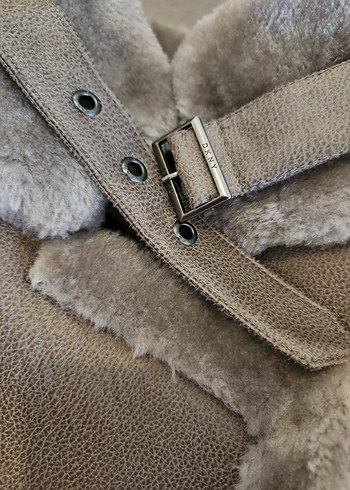 Süet Kürklü Kadın DKNY Ceket - Görsel 5