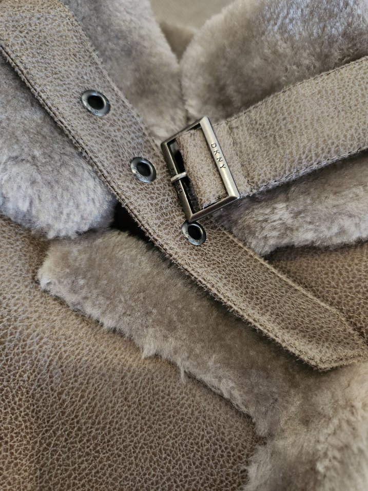 Süet Kürklü Kadın DKNY Ceket - Görsel 5