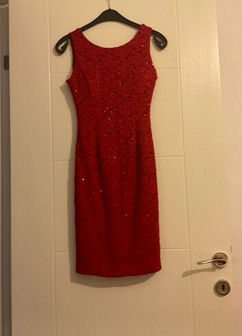 Ekol kırmızı abiye elbise