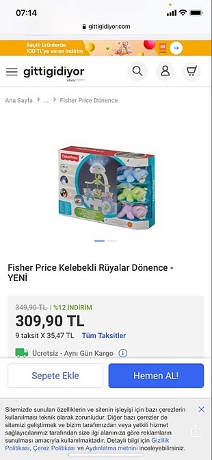 Fisher price dönence