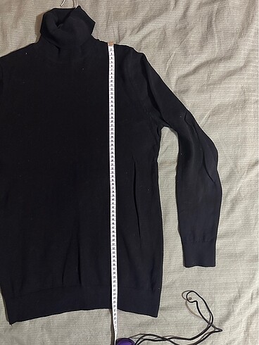 xs Beden siyah Renk H&M Boğazlı Kazak