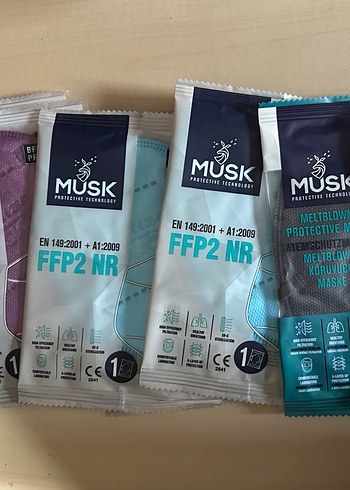 Pembe Meltblown Koruyucu Maske - Musk - Görsel 3