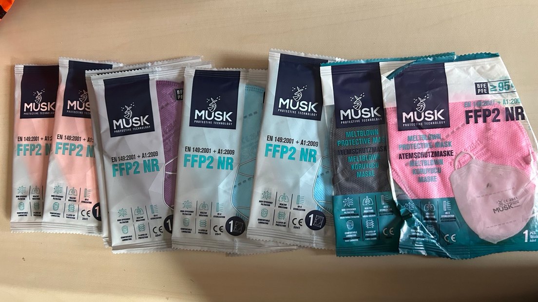 Pembe Meltblown Koruyucu Maske - Musk - Görsel 3