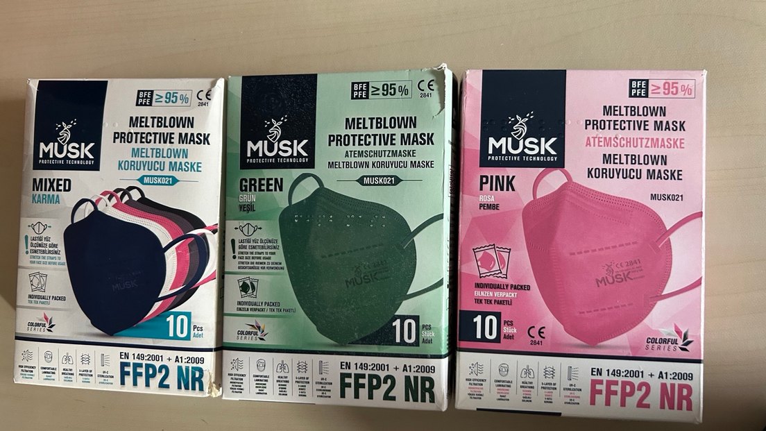 Pembe Meltblown Koruyucu Maske - Musk - Görsel 2