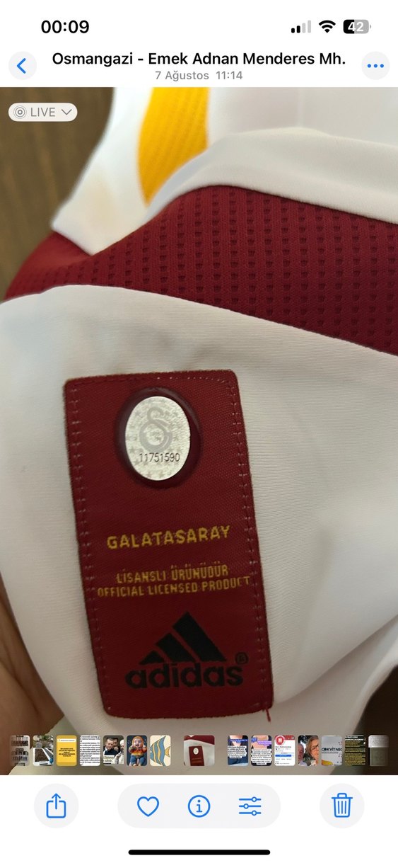 Adidas Galatasaray Beyaz Kısa Kollu Forma - Görsel 4