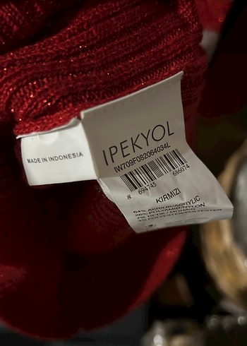 Kırmızı Gri Çizgili V Yaka Kadın #kazak #ipekyol - Görsel 6