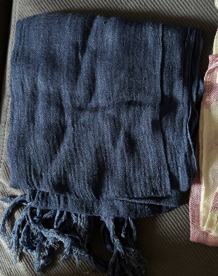 Çok Renkli Keten Bohem Kadın Şal - Görsel 2