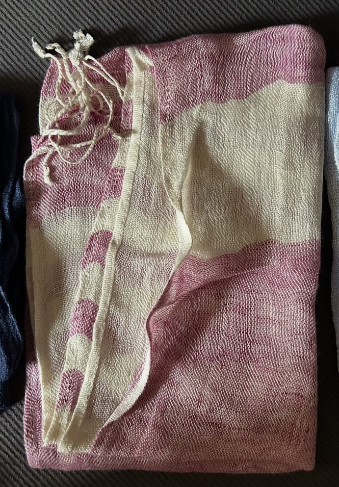 Çok Renkli Keten Bohem Kadın Şal - Görsel 3