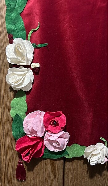 Beden bordo Renk #kadifeörtü #sehpaörtüsü #kadife