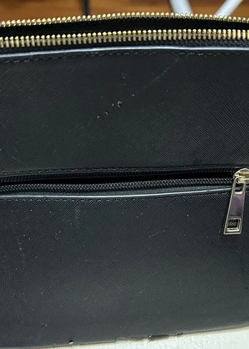 Siyah Deri Fermuarlı Kadın Çanta - Görsel 2