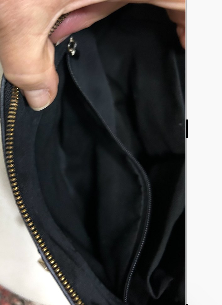 Siyah Deri Fermuarlı Kadın Çanta - Görsel 3