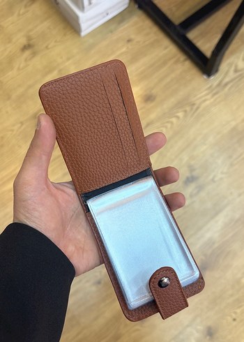 Deri Görünümlü Kahverengi Erkek kartlık - Görsel 3