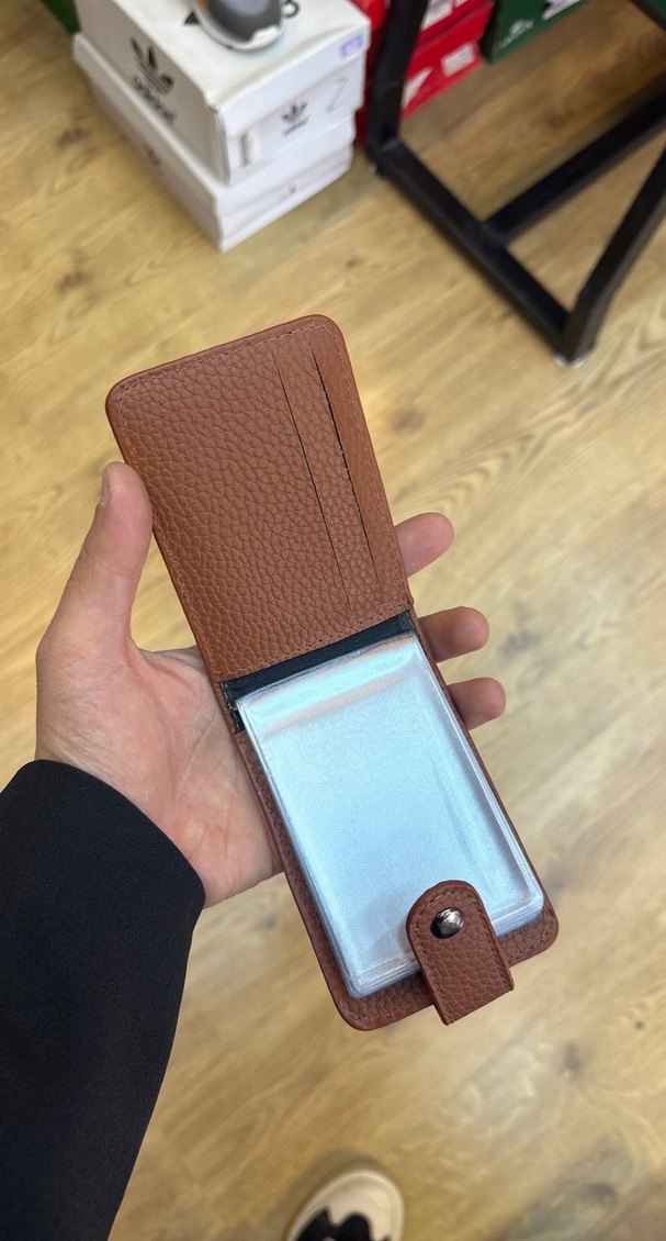 Deri Görünümlü Kahverengi Erkek kartlık - Görsel 3