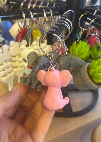 Pembe Bohem Fil Anahtarlık - Görsel 2