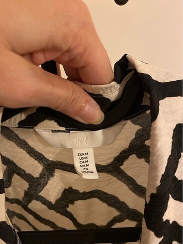 H&M Crop gömlek desenli