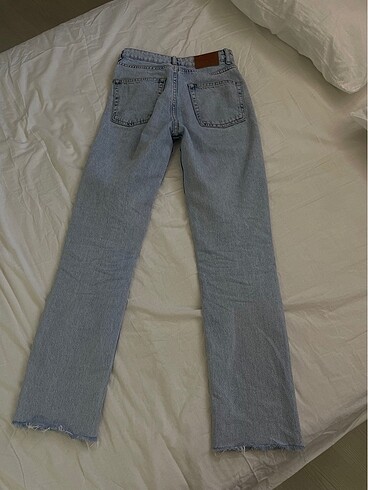 Vatkalı Yüksek bel straight fit jean - Görsel 6