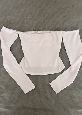 pull&bear straplez uzun kollu bluz