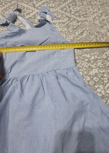 7 Yaş Beden gri Renk Kız Çocuk Keten Askılı Elbise