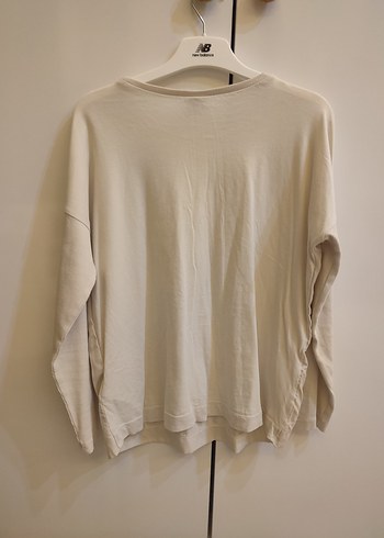 Bej Baskılı Uzun Kollu Sweatshirt - Görsel 3