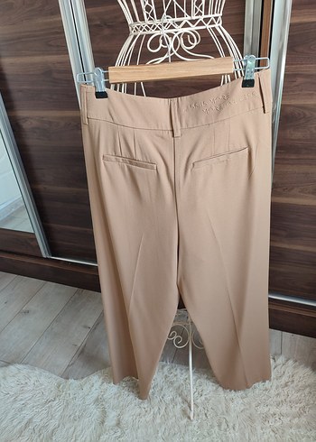 Bej Midi Kumaş Kadın Pantolon - Görsel 2