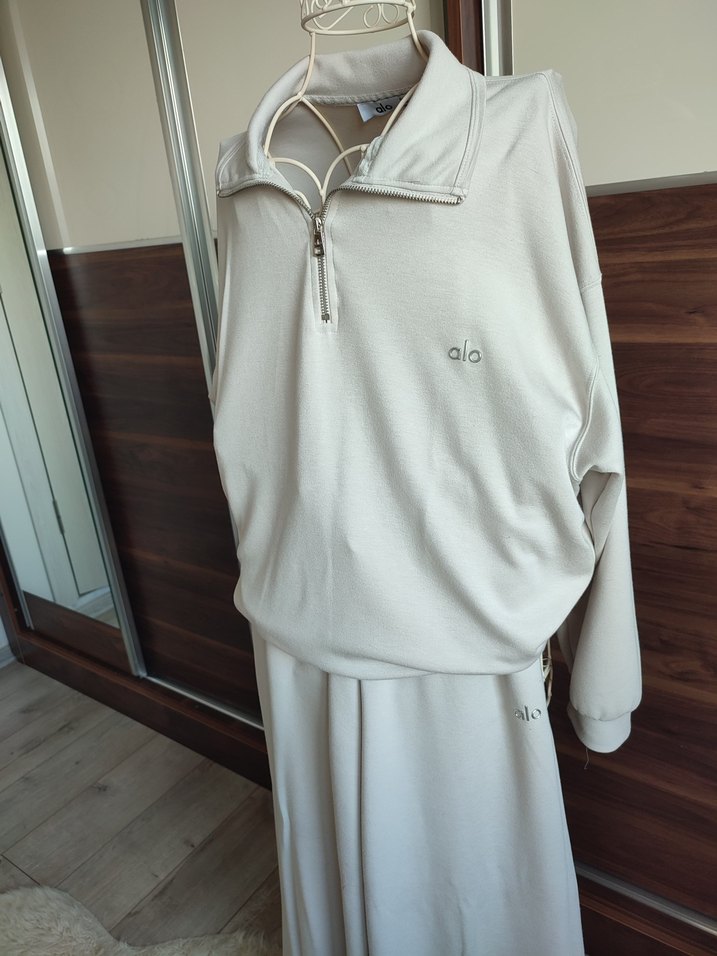 Bej Yarım Fermuarlı Kadın Eşofman Takımı - Görsel 5