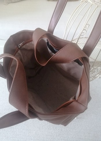 Kahverengi Deri Kadın Çanta - Görsel 2