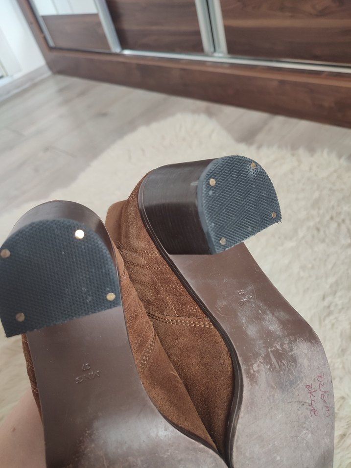 Mango Kahverengi Süet Kadın Bot - Görsel 4