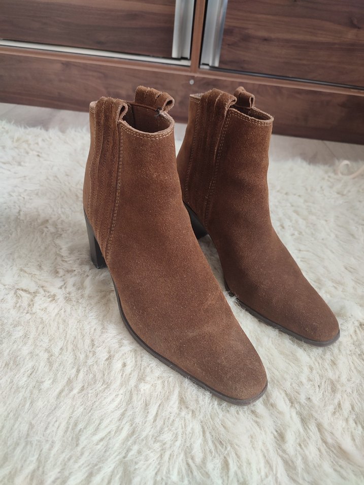 Mango Kahverengi Süet Kadın Bot - Görsel 2