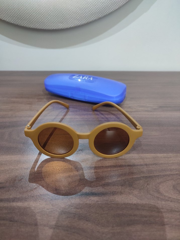 Bej Bohem Tarzda Yuvarlak çoçuk Güneş Gözlüğü - Görsel 2