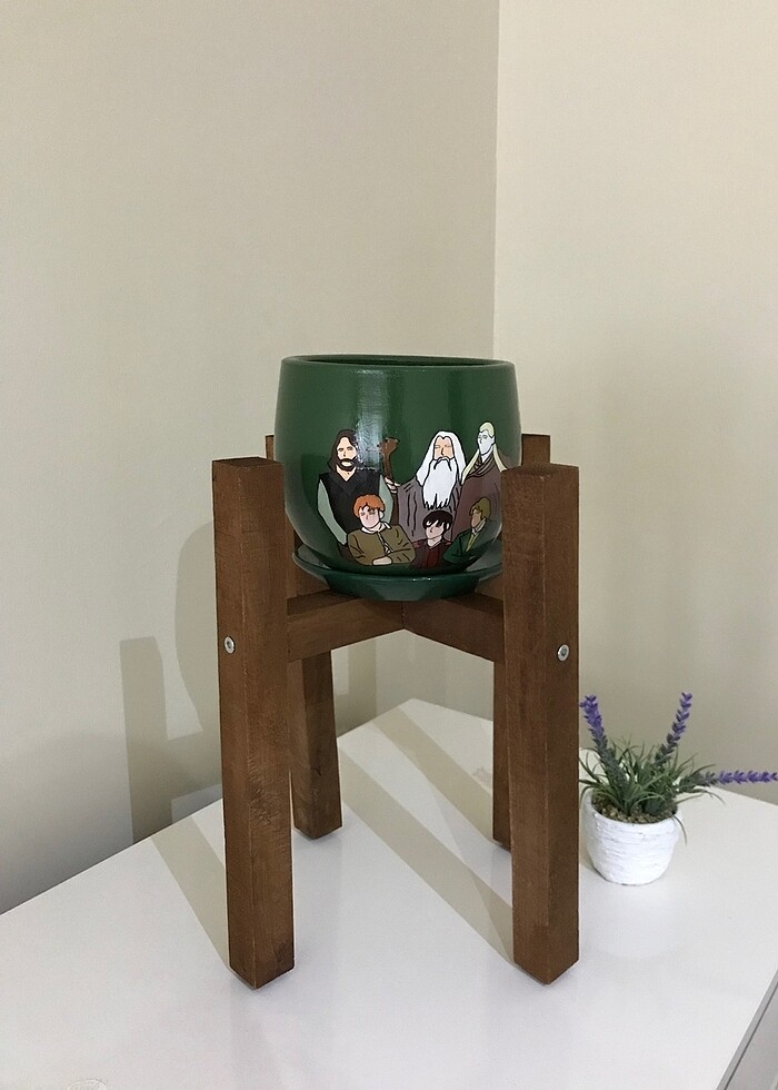 MİNİ AHŞAP ÇİÇEKLİK - Görsel 2