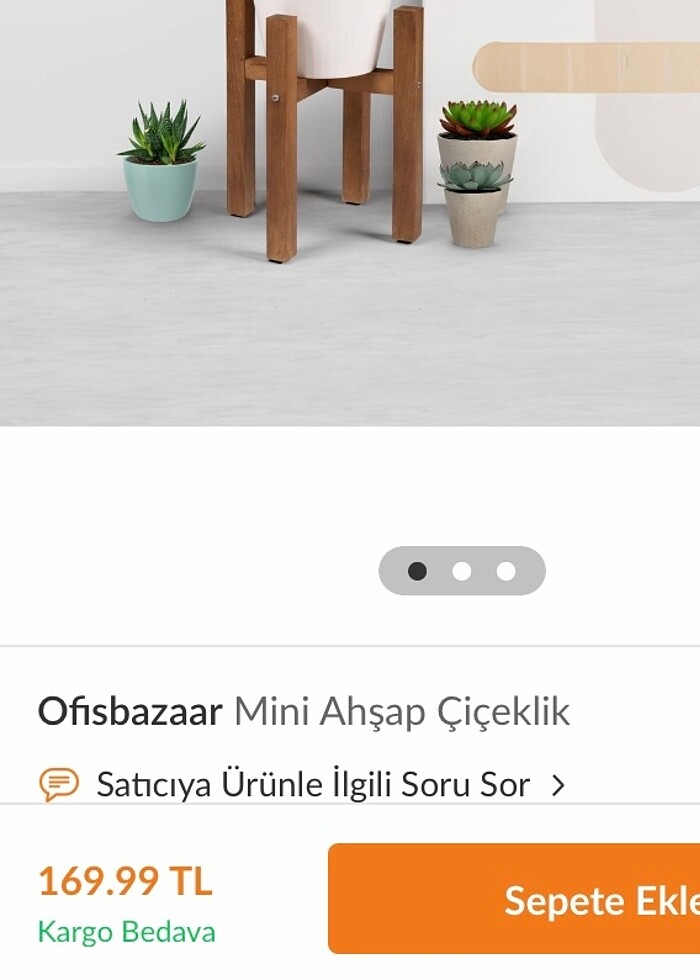 MİNİ AHŞAP ÇİÇEKLİK - Görsel 3