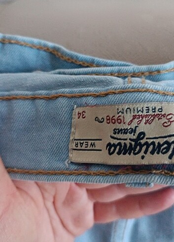 34 Beden mavi Renk Jean Şort